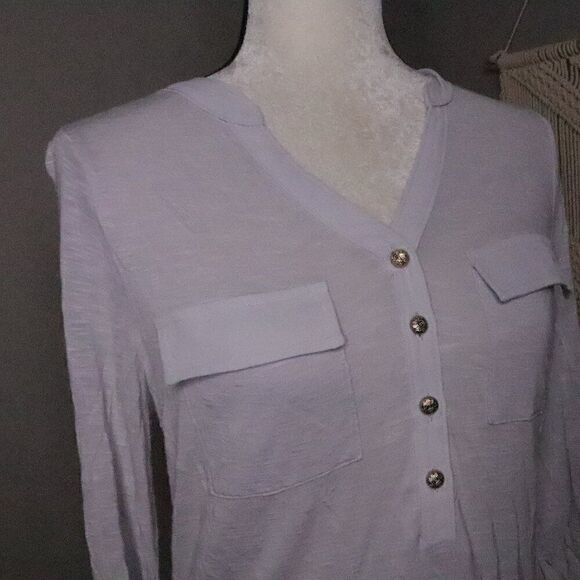 WHBM | Roll Tab Sleeve Knit Top Small‎ - Picture 3 of 8